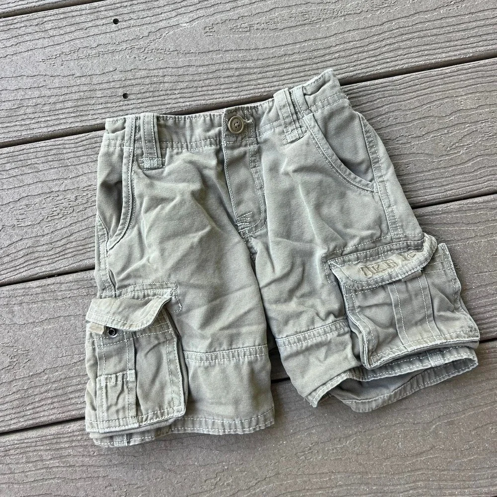 Oshkosh 4 Toddler Cargo Shorts Tan Pull On Cotton